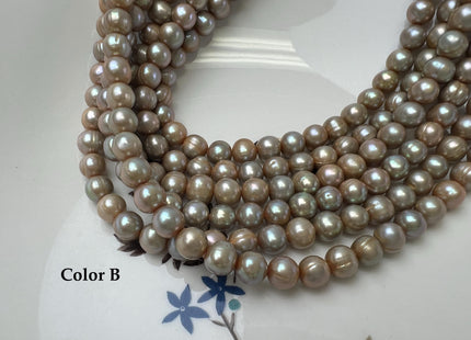 7-8 mm Beige Champagne Color Potato Freshwater Pearl 60 Beads #P3756