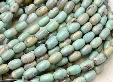 8x12mm Natural Dragon Skin Agate Gemstone Smooth Barrel Shape Blue Green Brown Color Agate Beads Large 1.0mm Hole #4940