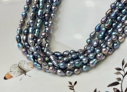 5-7 mm AAA Rainbow Peacock Edison Baroque Freshwater Pearl Tear Drop Shape High Luster Top Quality Edison Pearl Beads #P3762