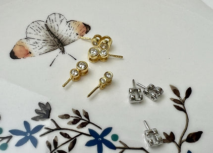 One Piece 925 Sterling Silver/Gold Pendant Setting Findings For Half Drilled Pearls #10377