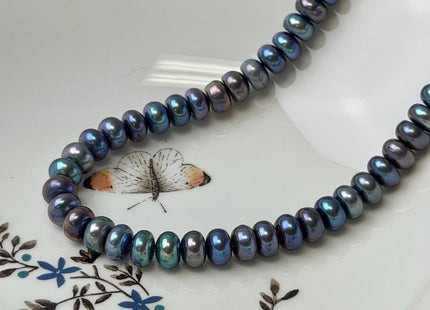 9 mm AAA High Luster Rainbow Peacock Round Button Freshwater Pearl Pearls High Luster Peacock #P3744