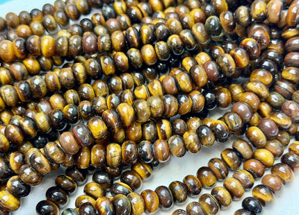 2x4mm 4x6mm 5x8mm Smooth Rondelle Tiger Eye Gemstone Beads 15 Inches Strand #4896