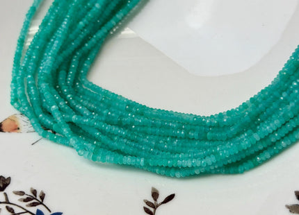 1x2.5mm AAA Faceted Rondelle Green Amazonite Gemstone Loose Beads 15 Inches Strand #4918