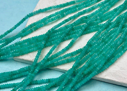 1x2.5mm AAA Faceted Rondelle Green Amazonite Gemstone Loose Beads 15 Inches Strand #4918