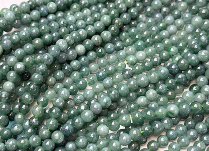 4mm Smooth Round Guatemalan Green Jade Beads 15.5 Inches Strand #4932