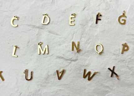 Alphabet Letter Dainty Cute Charms for Necklace Jewelry Making, 18K Gold Filled Charm Pendant #CR0119