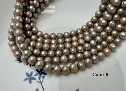 7-8 mm Beige Champagne Color Potato Freshwater Pearl 60 Beads #P3756