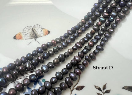 5.5-6 mm Peacock Color Potato Freshwater Pearl Beads #P3759