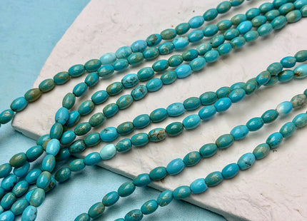 4x6 mm Smooth Barrel Shape Turquoise Beads Green Brown Color Gemstone Loose Beads #4939