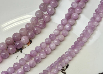 4mm 6mm 8mm AAA High Quality Smooth Round Pink Kunzite Gemstone Beads 15 Inches #4938