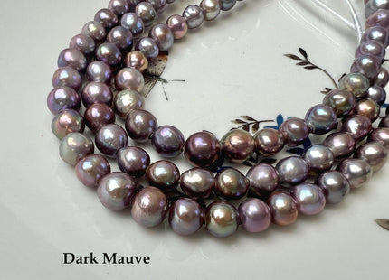 7-8 mm AA Half Strand Rare Natural Dark Purple Mauve Pink Baroque Edison Pearl Bead Large Hole 2.1mm #P3760