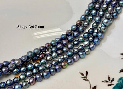 5-7 mm AAA Rainbow Peacock Edison Baroque Freshwater Pearl Tear Drop Shape High Luster Top Quality Edison Pearl Beads #P3762