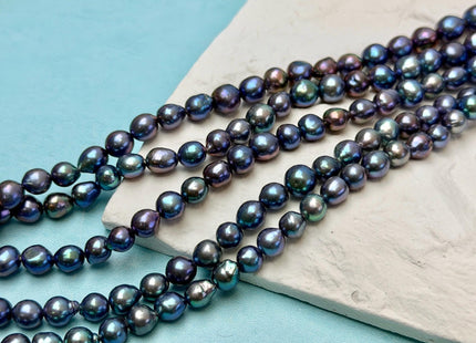 5-7 mm AAA Rainbow Peacock Edison Baroque Freshwater Pearl Tear Drop Shape High Luster Top Quality Edison Pearl Beads #P3762