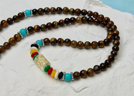 6mm Smooth Round Carnelian Jade Tiger Eye Amethyst Carnelian Gemstone Stacked Elastic Stretch Bracelet 29 Inches #4949
