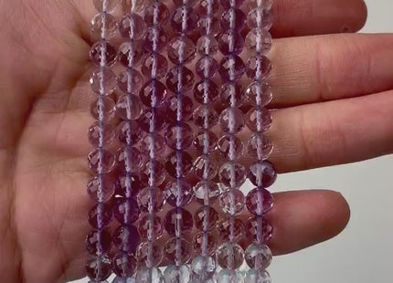5 mm 6 mm 7 mm 8 mm 9 mm 10 mm 11 mm All Natural Shaded Pink Amethyst Faceted Round Beads Top Quality Gemstone Loose Beads 5 Inches #4669