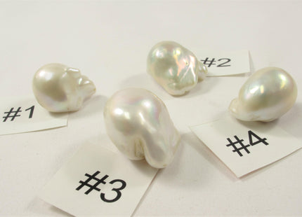 AAA Jumbo Baroque Freshwater Pearl Natural White Pendant, Irregular Baroque Pendant Drop, Natural White Baroque Pearls Beads #547