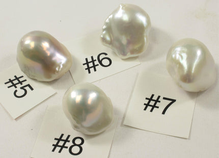 AAA Jumbo Baroque Freshwater Pearl Natural White Pendant, Irregular Baroque Pendant Drop, Natural White Baroque Pearls Beads #547