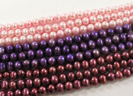 8-9 mm Potato Freshwater Pearl Beads Baby Pink, Cranberry OR Purple, Genuine Cultured Freshwater Pearl Beads, Potato Pearls #651