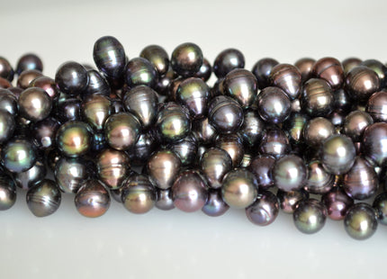 7x8-9mm Top Drilled Teardrop Shape Freshwater Pearl Beads Dark-Gray Color Dancing Genuine Cultured Freshwater Pearls  #748