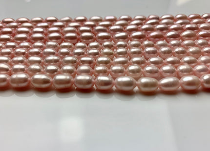 5x7 mm OR 6x8 mm OR 6x9 mm  Rice / Oval Freshwater Pearls Baby Pink Color Genuine Freshwater Pearls Beads Baby Pink Color #1181