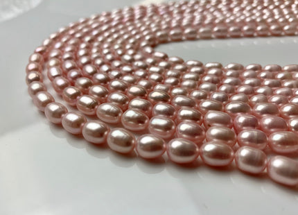 5x7 mm OR 6x8 mm OR 6x9 mm  Rice / Oval Freshwater Pearls Baby Pink Color Genuine Freshwater Pearls Beads Baby Pink Color #1181