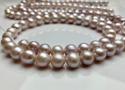 10.5-11 mm AA Natural Pink Color Semi Round Freshwater Pearl Beads Genuine Freshwater Round Pearls #1448