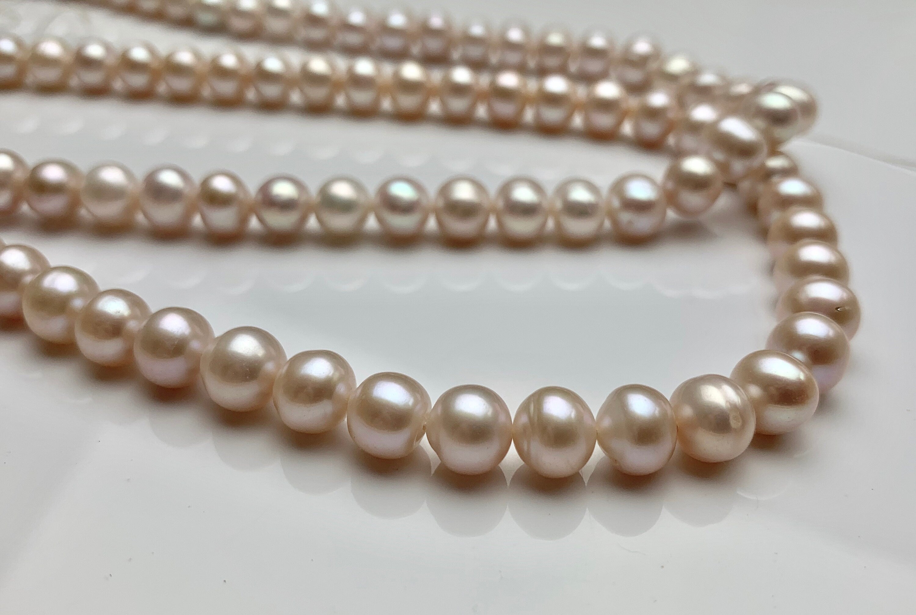 3.5 - 4 mm Potato Freshwater Pearl Light Peach OR Gray Color, Genuine –  QualityBeadMart