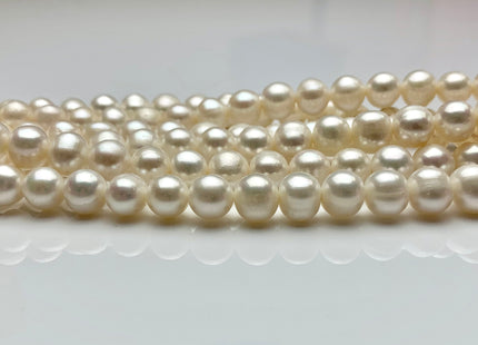 8 mm OR 9 mm Natural White Potato Freshwater Pearls Genuine Off Round Natural Pearl Beads High Luster White Cultured Freshwater Pearls #1440