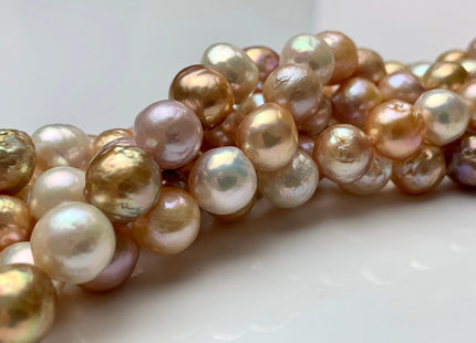 9-11 mm AAA Natural White And Multi Pink Mixed Color Baroque Freshwater Pearl Beads High Luster Genuine Baroque Pearls #1725