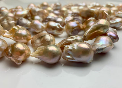 18x25 mm Natural Pink Freshwater Baroque Pearl Beads, Natural Pink Color Genuine Baroque Pearls B Grade #1260