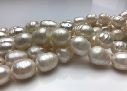 12x15-18 mm Natural White Rare Large Rice Freshwater Pearl Beads Genuine Natural White Freshwater Rice Pearls #1879