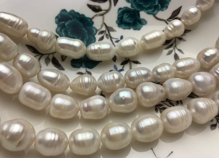 12x15-18 mm Natural White Rare Large Rice Freshwater Pearl Beads Genuine Natural White Freshwater Rice Pearls #1879