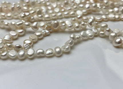 3.5-4 mm AAAA Natural White Potato Nugget Freshwater Pearl Beads Genuine Freshwater Pearls Tiny Nugget Pearls Cultured Seed Pearl Bead #1747