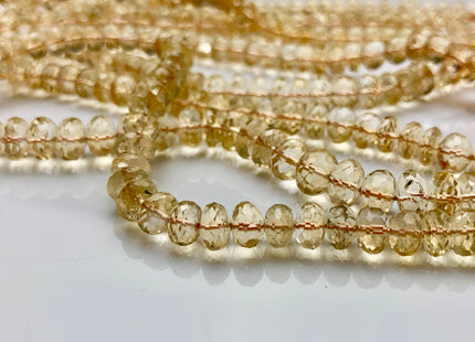 6mm 8mm 10mm 13mm AAA 100% Natural Faceted Rondelle Honey Citrine Gemstone Beads Top Quality Natural Citrine Beads 9 Inches Strand # 2484