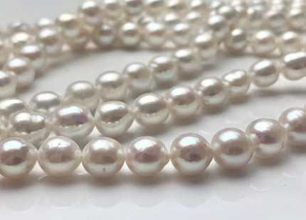 8 mm AAA Natural White Baroque Edison Freshwater Pearl Beads High Luster Genuine Top Quality Baroque Edison Pearls #P1054