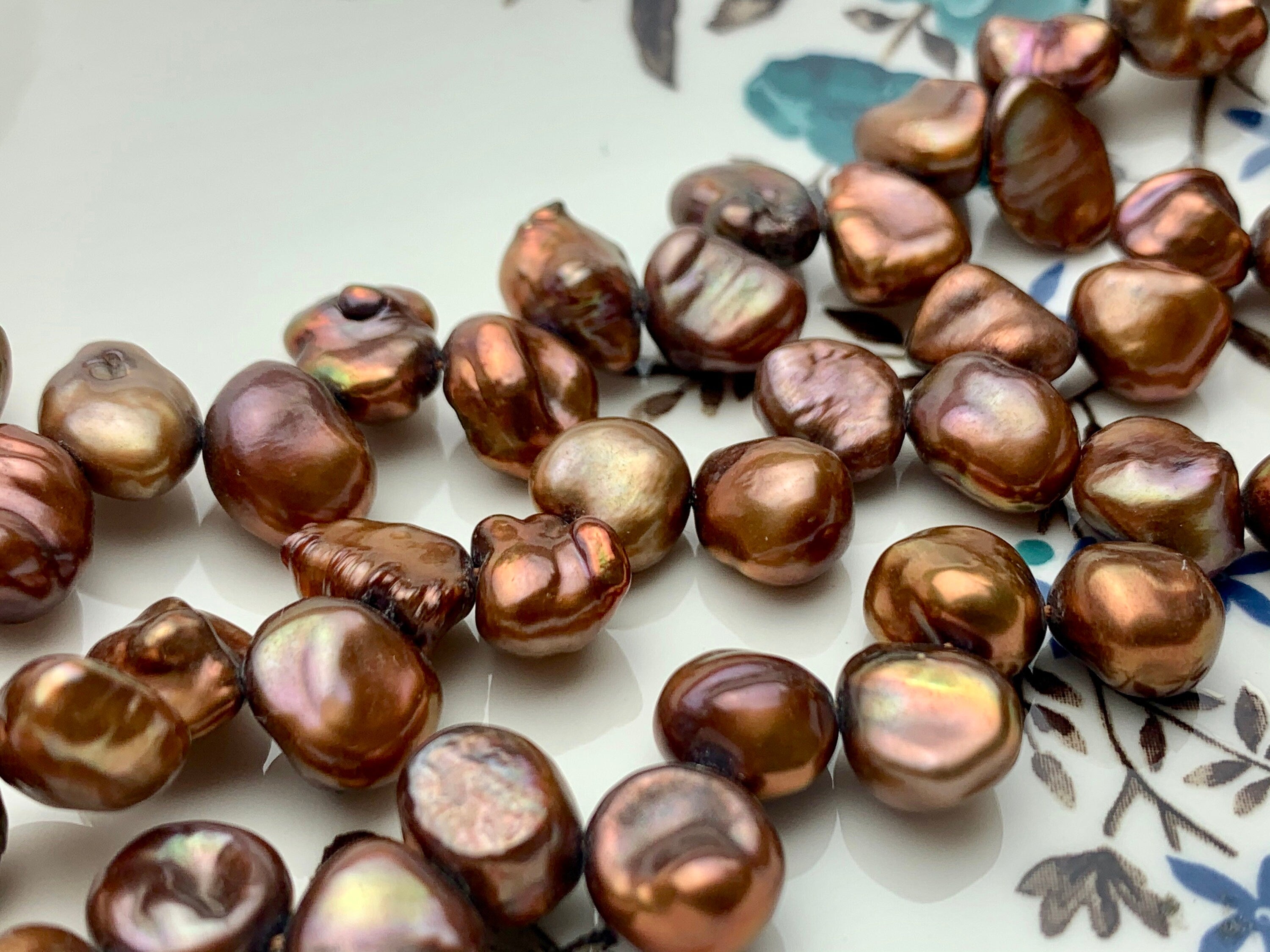 スケールモデル 新作 10-12mm Keshi Brown Chocolate Metallic Luster High 真珠