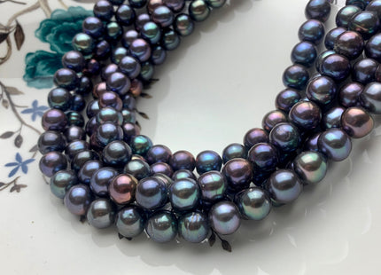 9 mm Rainbow Peacock Color Off Round Freshwater Pearl Beads Genuine Cultured Freshwater Peacock Colored Pearls 50 Pieces P1384