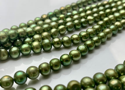 4.5-5.5 mm AA Sage Green Color Potato Freshwater Pearl Beads Genuine Cultured Freshwater Pearl Beads Green Potato Pearls 78 Pieces #P1525