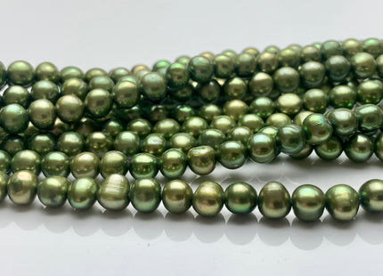 4.5-5.5 mm AA Sage Green Color Potato Freshwater Pearl Beads Genuine Cultured Freshwater Pearl Beads Green Potato Pearls 78 Pieces #P1525