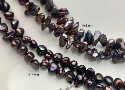4x8mm Or 6-7mm AAA Peacock Color Keshi Freshwater Nugget Pearl Beads Center Drilled Keshi Nuggets Genuine Peacock Freshwater Pearl #P1619