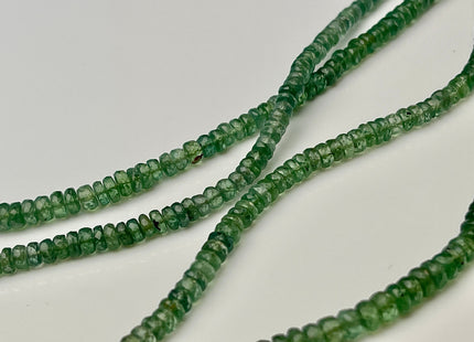 4-5.5 mm Natural Green Kyanite Gemstone Beads Faceted Rondelle Shape Graduated Genuine Green Kyanite Gemstone Beads 14 Inches Strand #4146