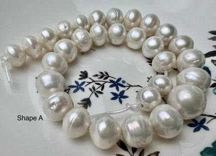 13-16 Jumbo Size Large Hole Freshwater Baroque Edison Pearl Beads Hole Size 2.2 mm Genuine High Luster Baroque Pearl Beads 28-31 Bead #P2301