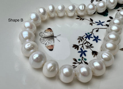 13-16 Jumbo Size Large Hole Freshwater Baroque Edison Pearl Beads Hole Size 2.2 mm Genuine High Luster Baroque Pearl Beads 28-31 Bead #P2301