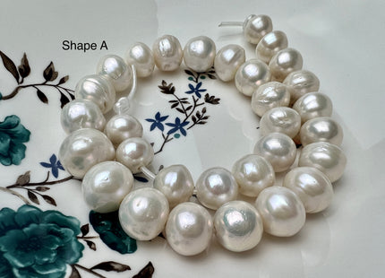 13-16 Jumbo Size Large Hole Freshwater Baroque Edison Pearl Beads Hole Size 2.2 mm Genuine High Luster Baroque Pearl Beads 28-31 Bead #P2301