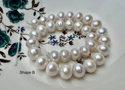 13-16 Jumbo Size Large Hole Freshwater Baroque Edison Pearl Beads Hole Size 2.2 mm Genuine High Luster Baroque Pearl Beads 28-31 Bead #P2301