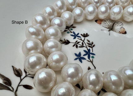 13-16 Jumbo Size Large Hole Freshwater Baroque Edison Pearl Beads Hole Size 2.2 mm Genuine High Luster Baroque Pearl Beads 28-31 Bead #P2301