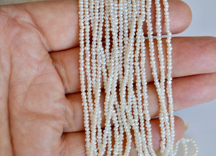 WHOLESALE 2 mm Tiny Seed Pearl Beads Natural White Pink Or Gray Color Potato Freshwater Pearls Genuine Freshwater Pearl Seed Pearls  #821