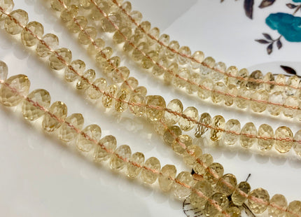 6mm 8mm 10mm 13mm AAA 100% Natural Faceted Rondelle Honey Citrine Gemstone Beads Top Quality Natural Citrine Beads 9 Inches Strand # 2484