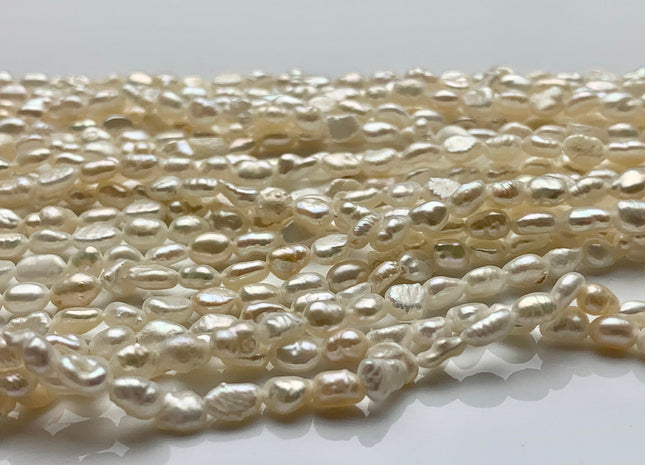 RARE 1.25-2 mm Tiny Freshwater Pearl Beads Seed Pearls Natural White  Freshwater Button Pearl Beads Tiny Seed Pearls PB212