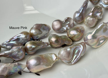 18x25 mm Natural Pink Freshwater Baroque Pearl Beads, Natural Pink Color Genuine Baroque Pearls B Grade #1260